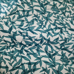 GREEN LEAF PRINTED BLACKOUT CURTAIN - Aura Living