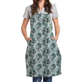 100% Cotton Waterproof Apron For Kitchen - Palm leaves - Aura living