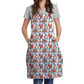 100% Cotton Waterproof Apron For Kitchen - Orange Flower - Aura living