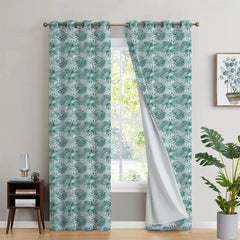 PALMLEAVES PRINTED BLACKOUT CURTAIN - Aura living