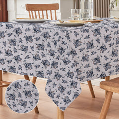 Waterproof Cotton Reversible Dinning Set - Rose Garden Blue - Aura living