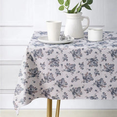 Waterproof Cotton Reversible Dinning Set - Rose Garden Blue - Aura living