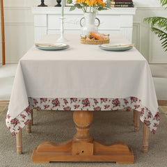 Print Bordered Cotton Dinning Set - Rose Garden - Aura living