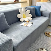 Jacquard Stripe Sofa Cover - Grey