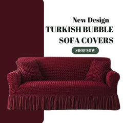 Persian Sofa Covers- Lycra Bubble - Maroon