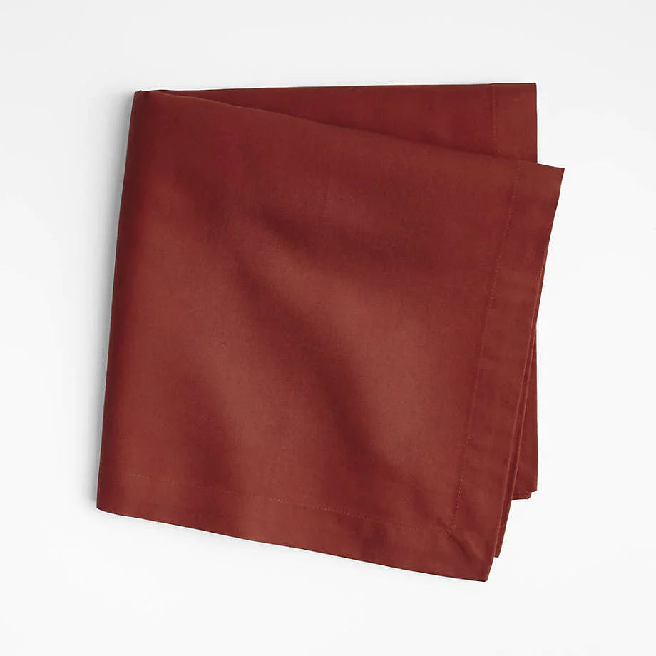 100% Cotton Napkin Set - Brick Red - Aura living