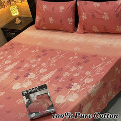 100% Pure Cotton Bedsheet 3 Piece Set AL # 110