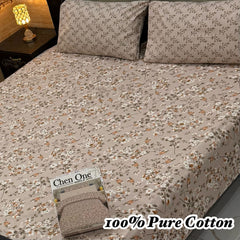 100% Pure Cotton Bedsheet 3 Piece Set AL # 137