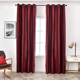 Burgundy Premium Quality Velvet Curtain -1 Panel - Aura Living
