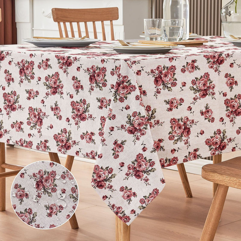 Waterproof Cotton Reversible Dinning Set - Rose Garden - Aura living