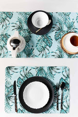 Waterproof Cotton Dinning Set - Palm Leaves - Aura living