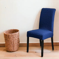 Bubble Style Fitted Dining Chair Cover |Blue