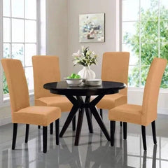Fitted Style Cotton Jersey Chair Cover - Beige