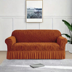 Zebra Velvet Sofa Cover Copper