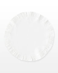 Round Ruffle Plain Cotton Placemats, Set - Aura living