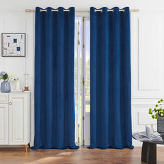 Royal Blue Premium Quality Velvet Curtain -1 Panel - Aura living