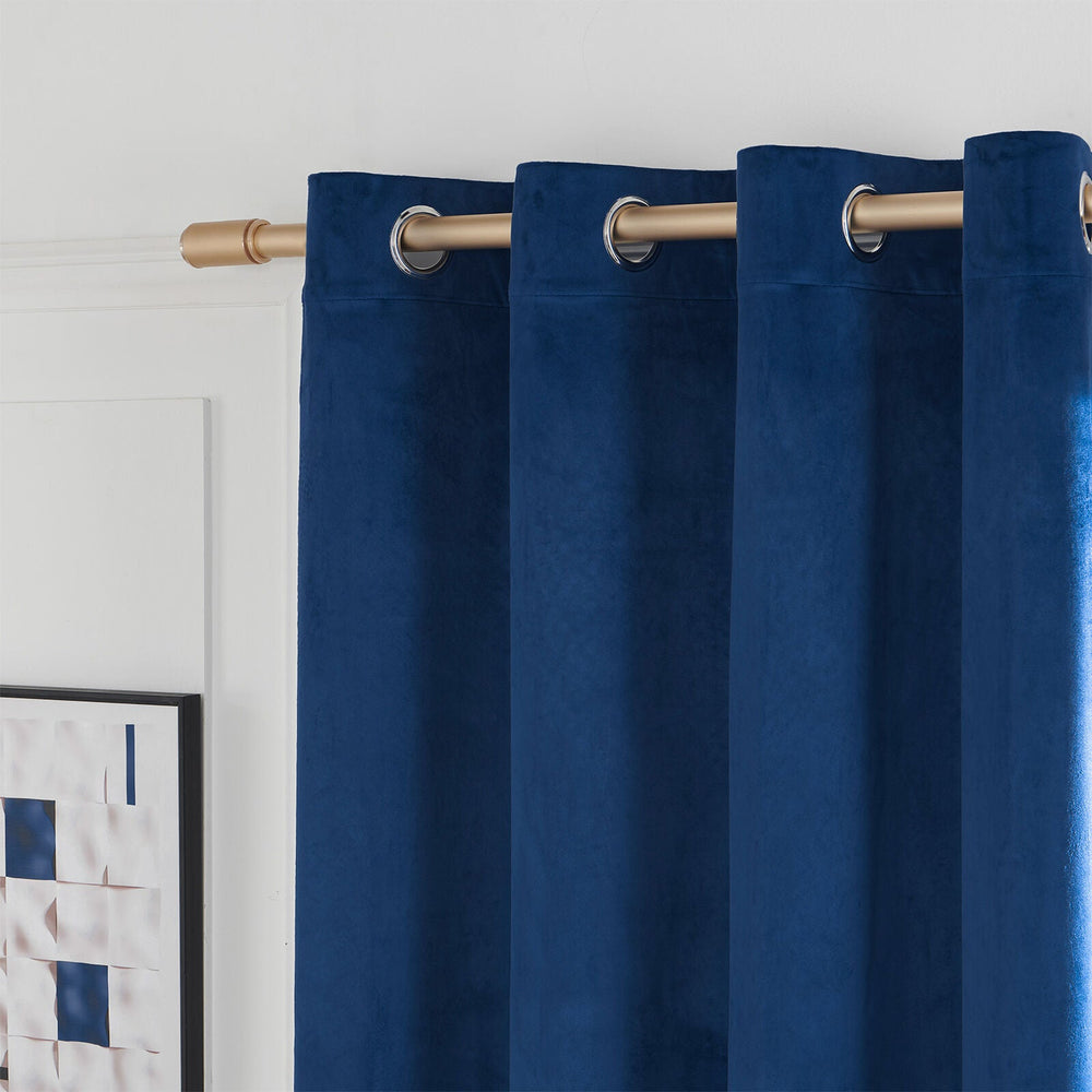 Royal Blue Premium Quality Velvet Curtain -1 Panel - Aura living