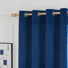 Royal Blue Premium Quality Velvet Curtain -1 Panel - Aura living