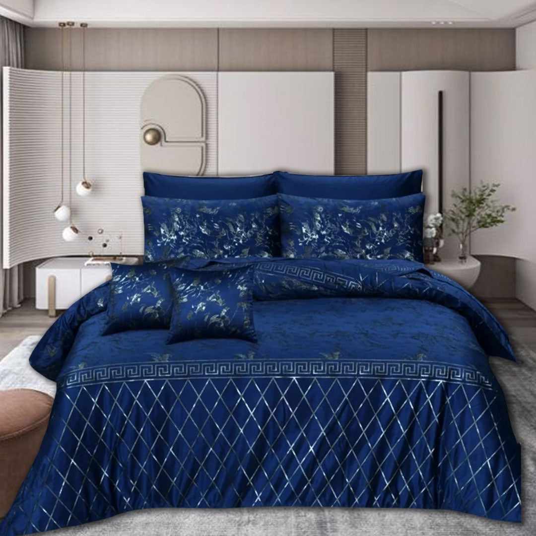 8 Pcs Greek Border Velvet Duvet Cover Sets