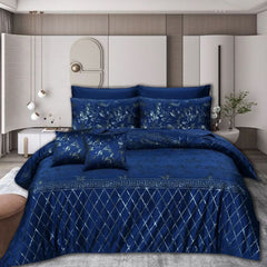 8 Pcs Greek Border Velvet Duvet Cover Sets