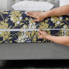 100% Cotton Printed Zipper Mattress Cover -