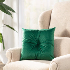 Square Velvet Cushion Covers With Button - Aura Living