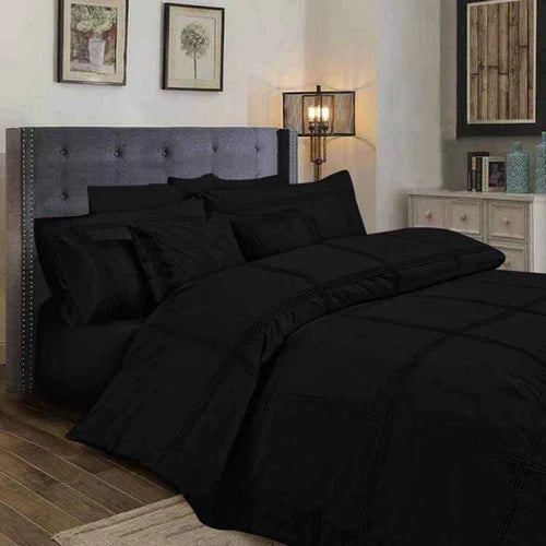Square Pleated Cotton Quilt Cover Sets