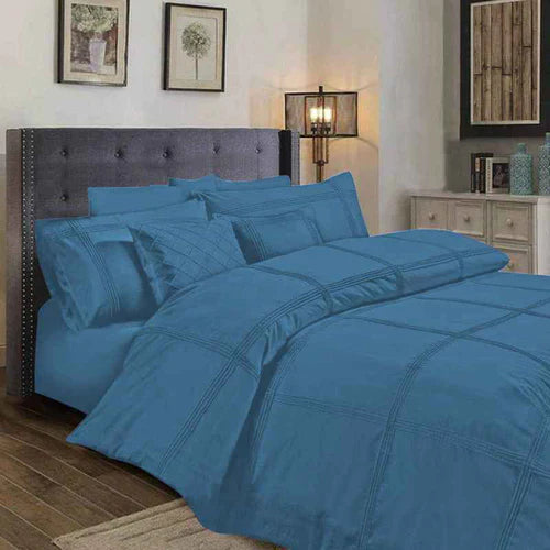 Square Pleated Cotton Quilt Cover Sets