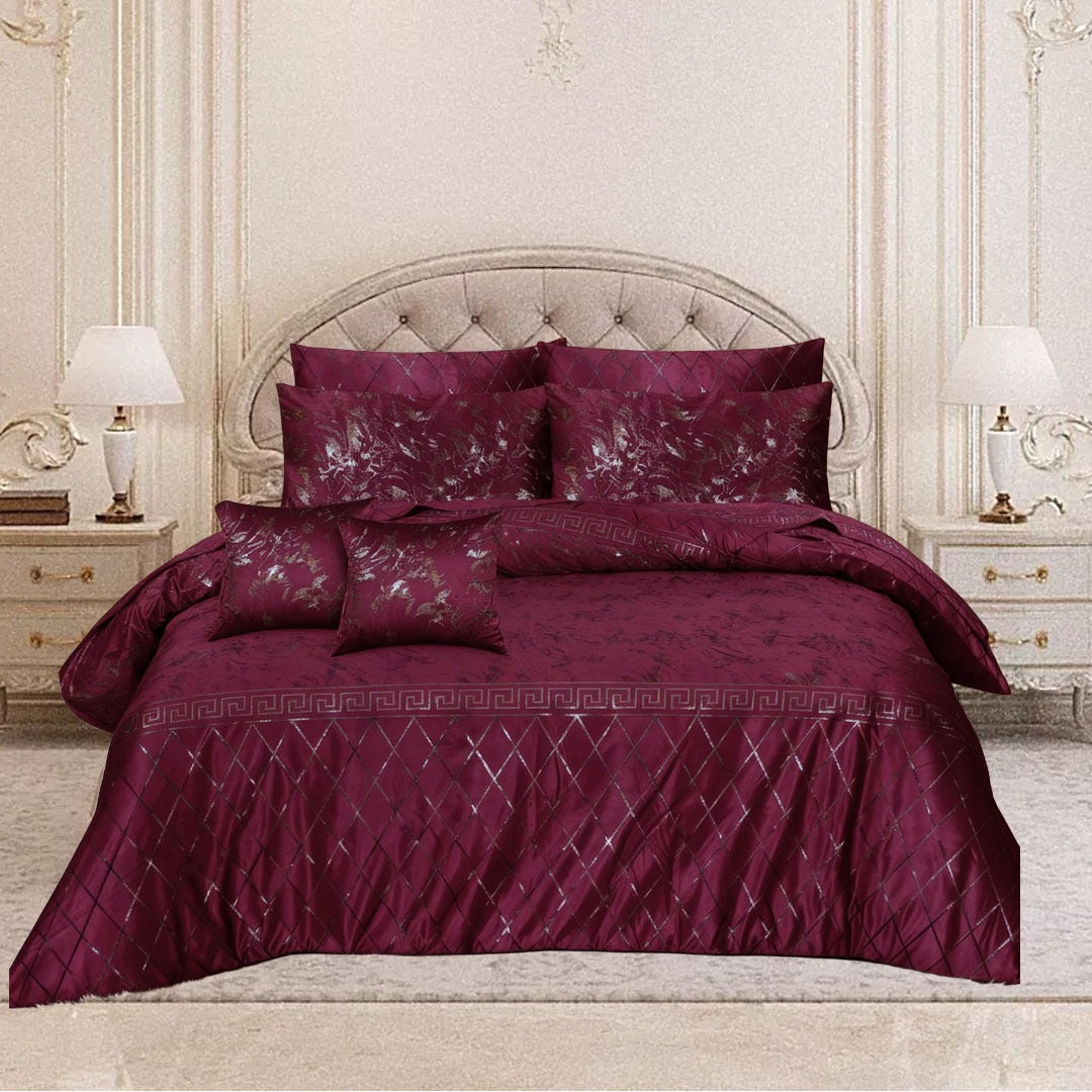 8 Pcs Greek Border Velvet Duvet Cover Sets