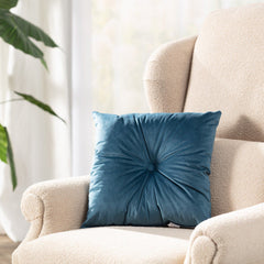 Square Velvet Cushion Covers With Button - Aura Living