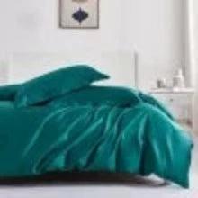 Plain Dyed Luxury Duvet Set Green - Aura living