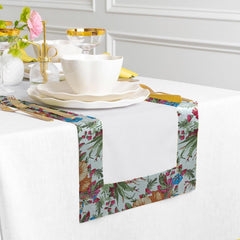 Cotton Dinning Set with Print Bordered- Jasmin
