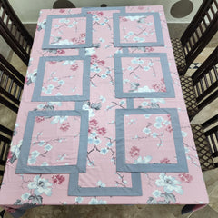 Printed Cotton Reversable Dinning Set - New Rose Garden