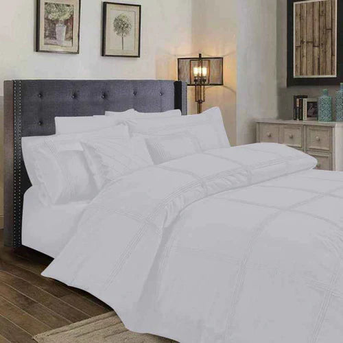 Square Pleated Cotton Quilt Cover Sets