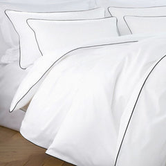 Luxury Satin 400 TC Duvet Cover Set with Piping