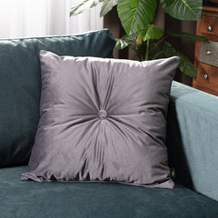 Square Velvet Cushion Covers With Button - Aura Living