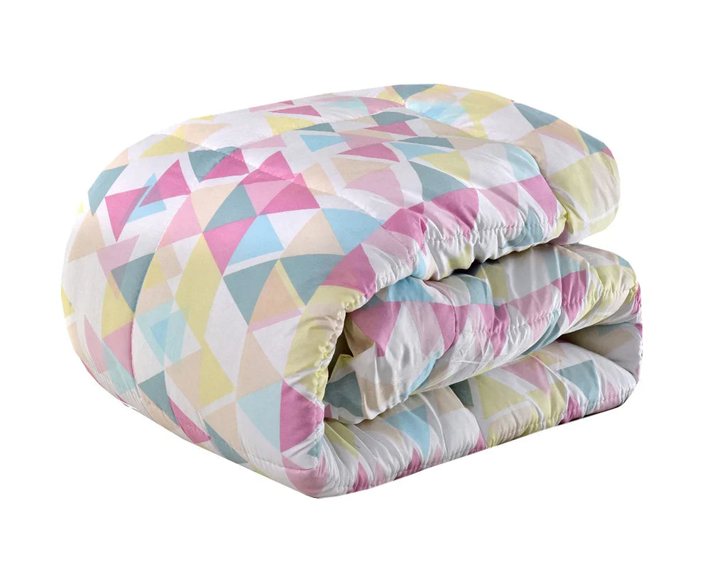 Big Triangle Reversible Printed Comforter - Aura Living