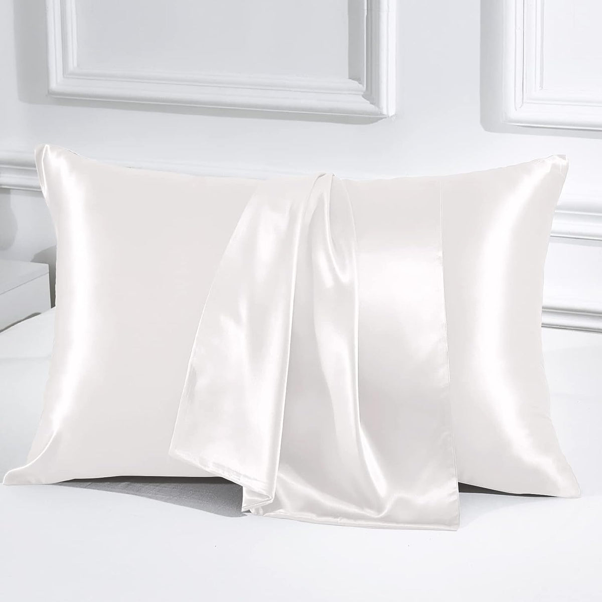 Mulberry Silk Pillowcase Pair White - Aura Living
