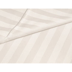 Luxury Strip Satin Bed sheet Set - Off White - Aura Living