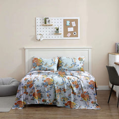 Cotton Printed Duvet Cover set Rose Garden Beige