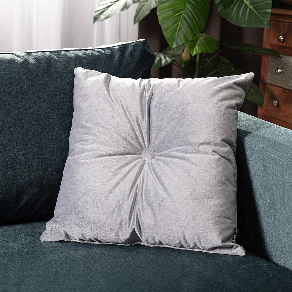 Square Velvet Cushion Covers With Button - Aura Living