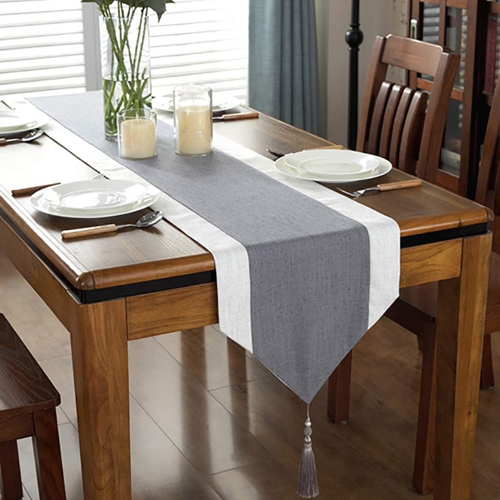 Jute Table Runner- White And Grey - Aura living