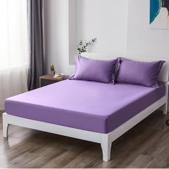 Lilac Egyptian Cotton Fitted Sheet Set - Aura living