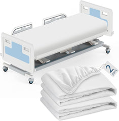150 TC Plain Cotton Hospital Fitted Sheets - Aura Living