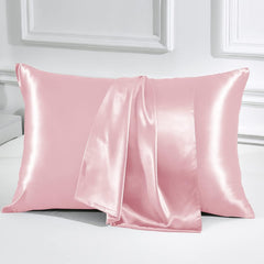 Mulberry Silk Pillowcase Pair Pink - Aura living