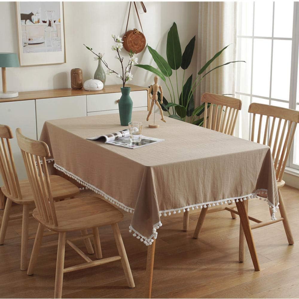 Decorative Tablecloth With Pompoms - Beige - Aura living