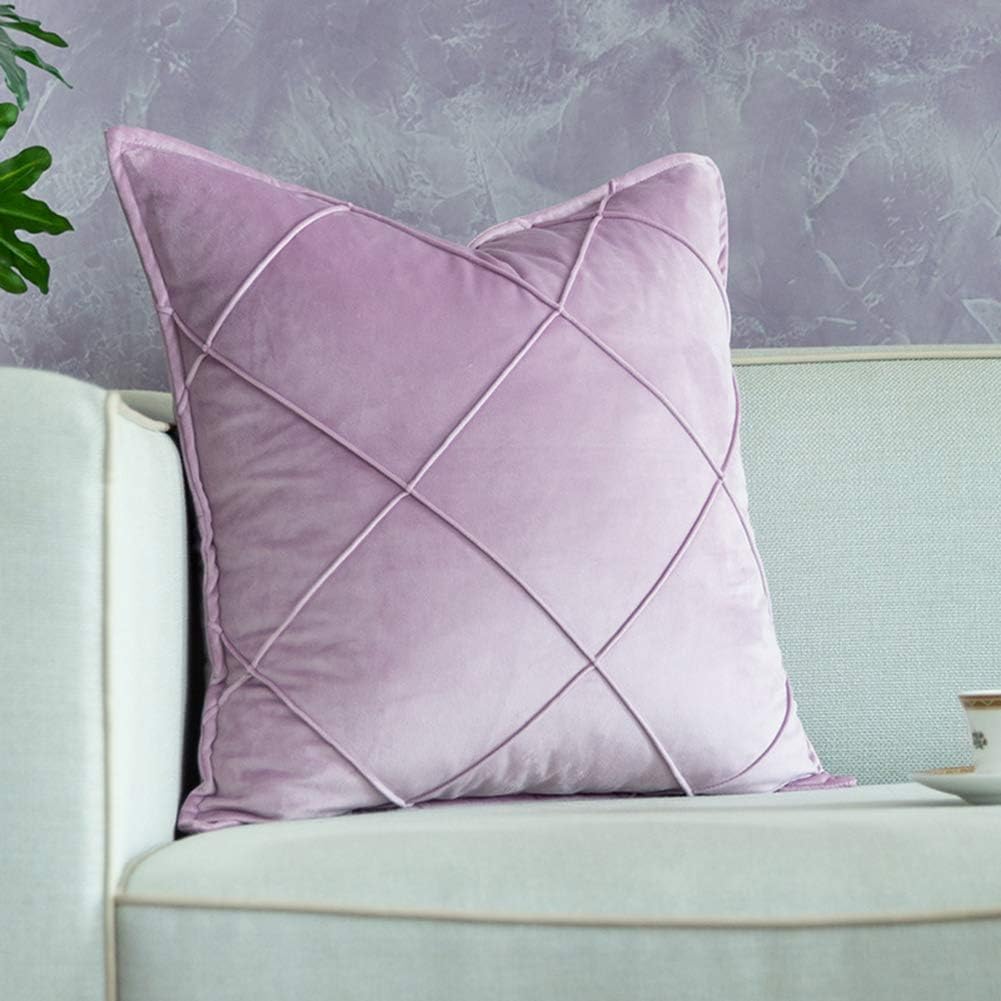 Pack of 2 Velvet Decorative Cross Pleated Cushions - Aura living