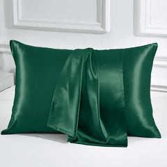 Mulberry Silk Pillowcase Pair Green - Aura living