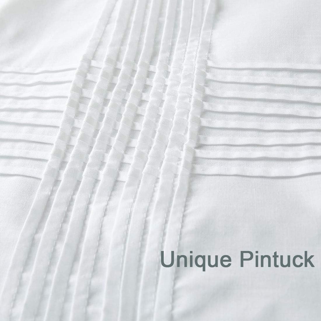 Luxury Satin 400 Tc Ruffle With Pleated Duvet Cover White