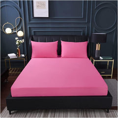 Dark Pink Egyptian Cotton Fitted Sheet Set - Aura living